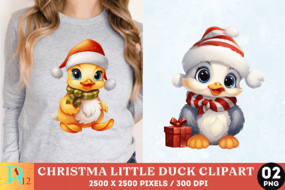 Christmas Cute Little Duck Clipart Review for Illustrations