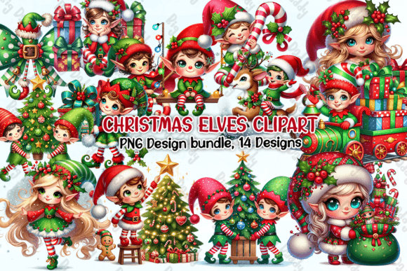Christmas Elves Clipart PNG Review