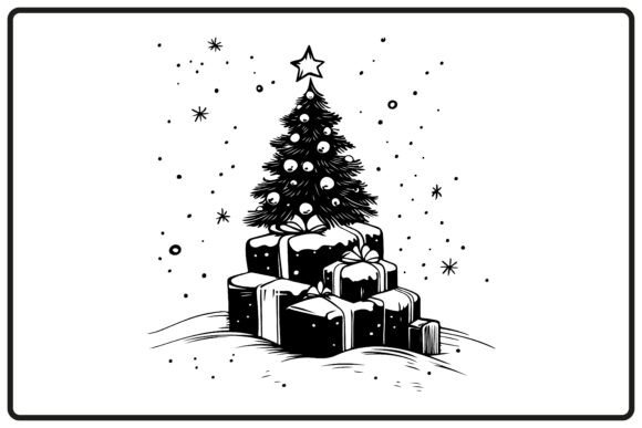 Christmas Gift Stack Silhouette Clipart: Essential Illustrations for Seasonal Publishing