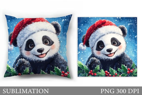 Christmas Panda Pillow Sublimation: A Seller's Review of Seasonal Illustrations