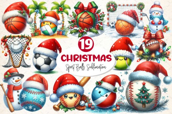 Christmas Sport Balls Sublimation: A Designer’s Review of Seasonal Illustrations