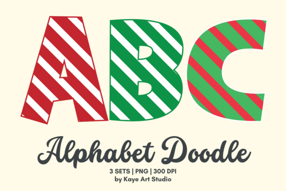 Christmas Stripes Alphabet Clipart PNG: A Publisher’s Review for Illustrations