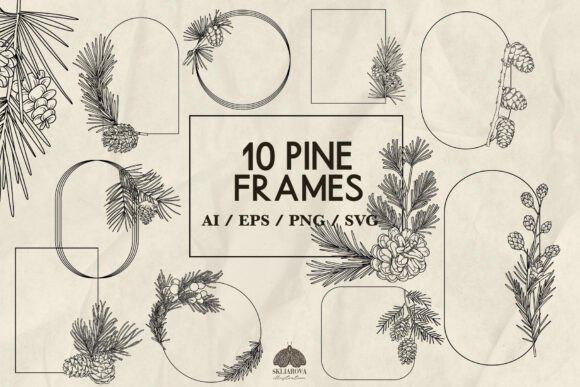 Christmas Winter Pine Frames SVG PNG EPS: A Review for Illustrations