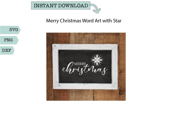 Christmas Word Art-Merry Christmas Star Illustrations Review