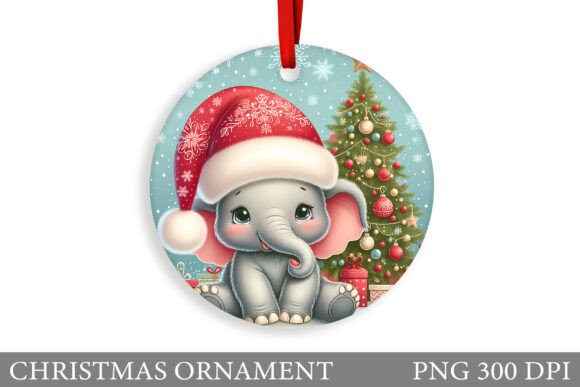 Cute Elephant Christmas Ornamen Design Review