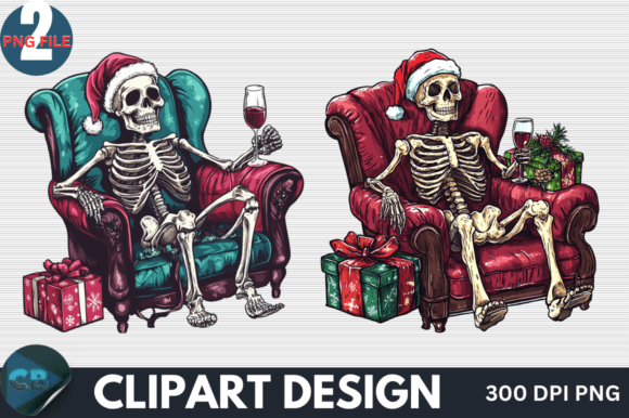 Funny Skeleton Santa Christmas Clipart Review