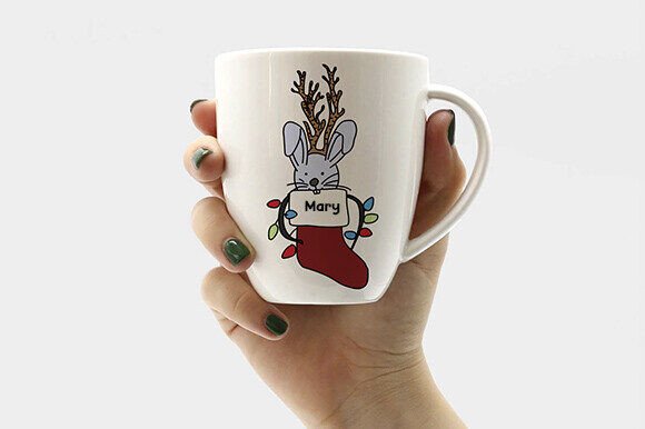 Magical Christmas Rabbit in Stocking: A Designer’s Review for Illustrations