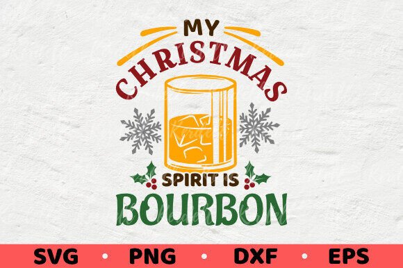 My Christmas Spirit is Bourbon, Holiday Illustrations