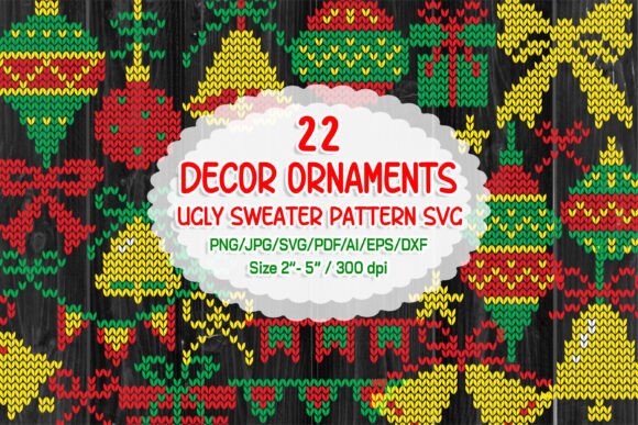 Ugly Stweater Pattern Christmas Ornament Review
